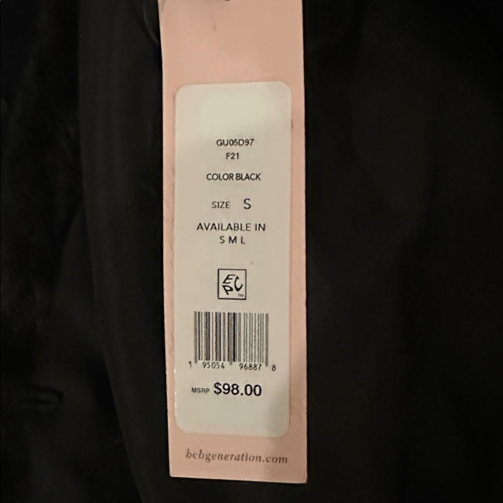 BCBGeneration Black Faux Fur Cape Size S - Picture 4 of 4